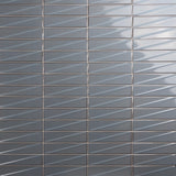 Axelle Misty Gray 3D Glossy Ceramic Subway Tile - 3x12