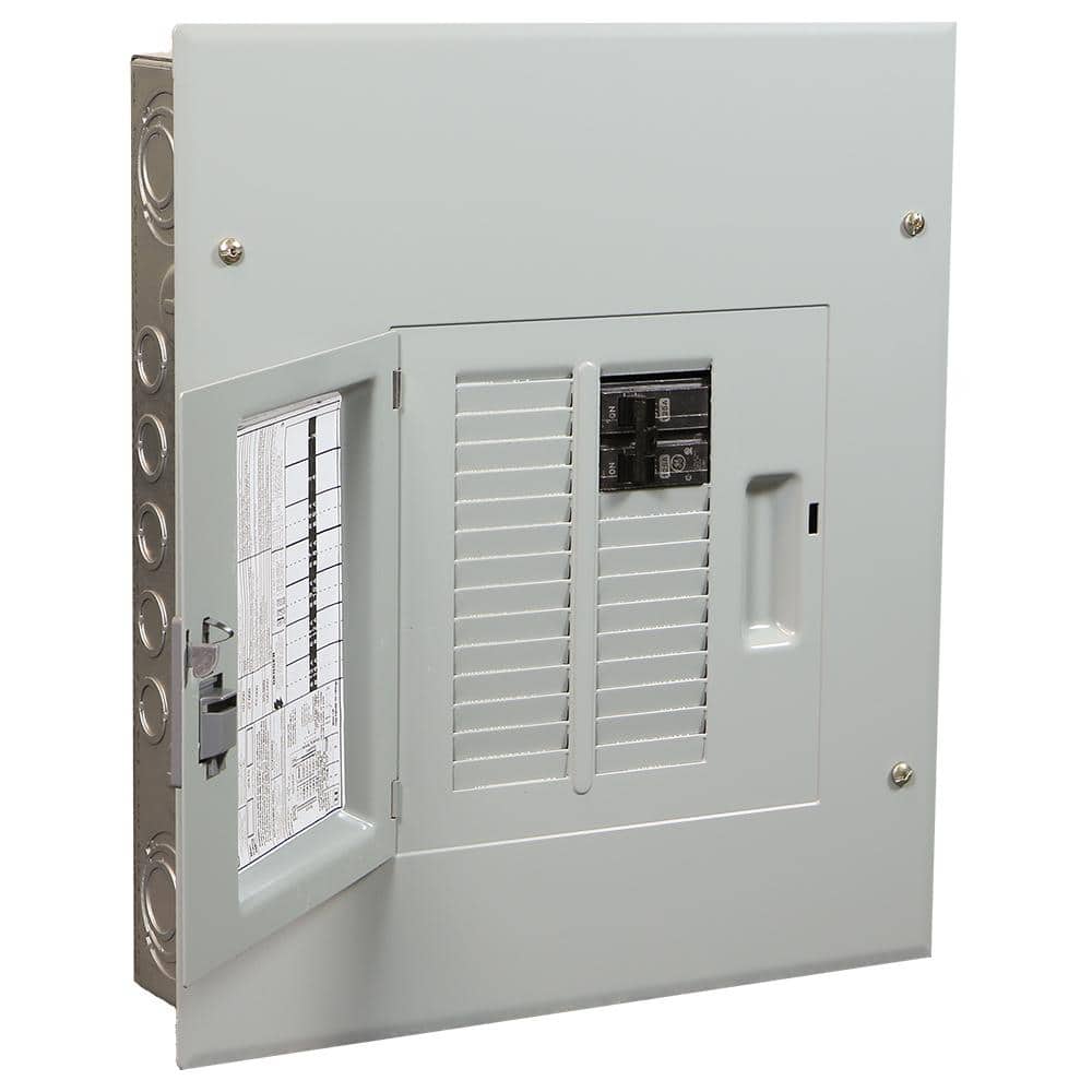 GE 100 Amp 12-Space 22-Circuit Main Breaker Indoor Load Center and Breaker Kit