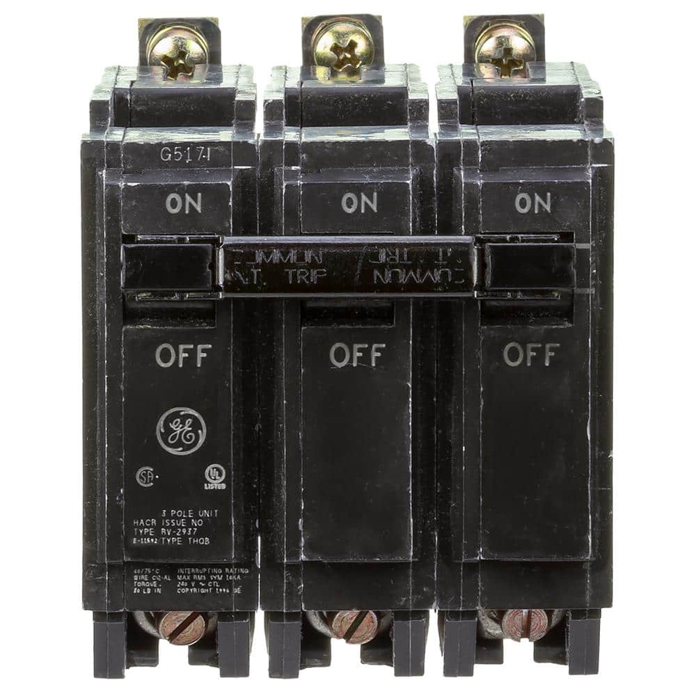 GE 30 Amp Three Pole Bolt-On Breaker