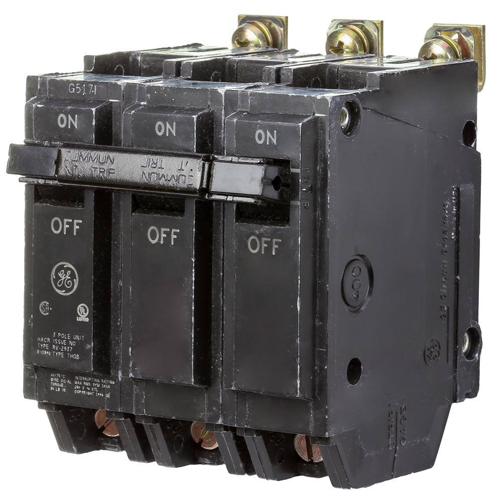 GE 80 Amp Three Pole Bolt-On Breaker