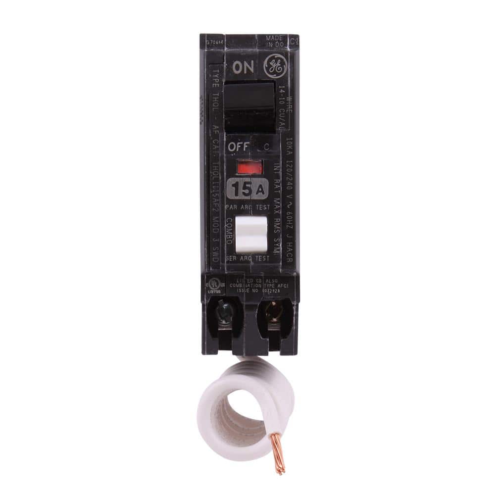 GE Q-Line 15 Amp Single-Pole Arc Fault Combination Circuit Breaker