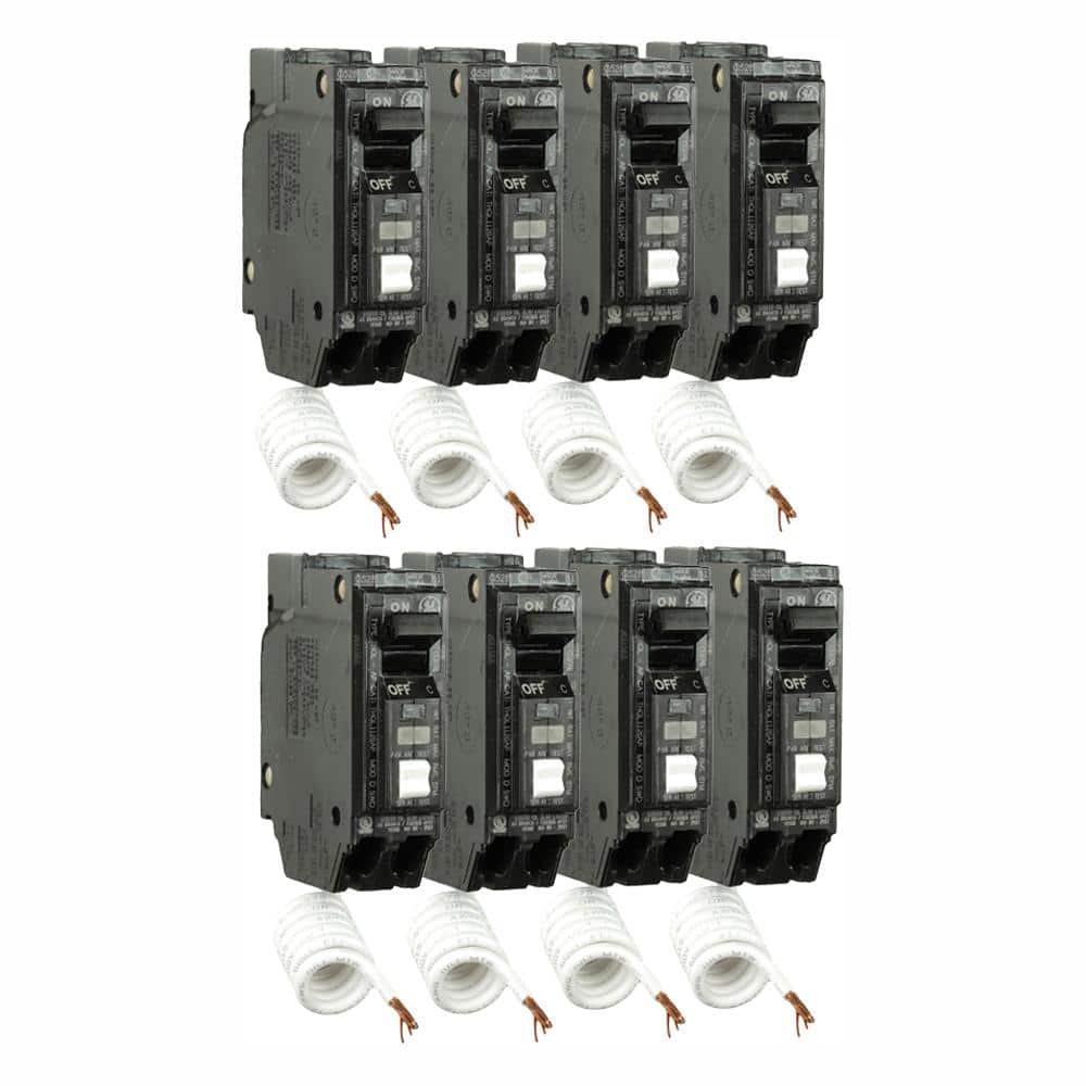 GE Q Line 15 Amp Single-Pole Arc Fault Combination Circuit Breaker (8-Pack)