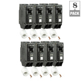 GE Q Line 15 Amp Single-Pole Arc Fault Combination Circuit Breaker (8-Pack)