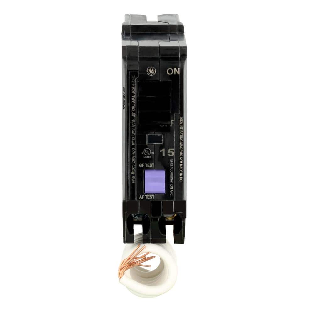 GE Q-Line THQL1115DFP 15-Amp Single-Pole Dual Function AFCI/GFCI Circuit Breaker