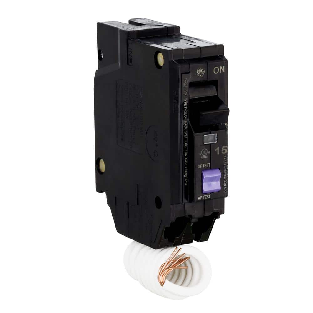 GE Q-Line THQL1115DFP 15-Amp Single-Pole Dual Function AFCI/GFCI Circuit Breaker