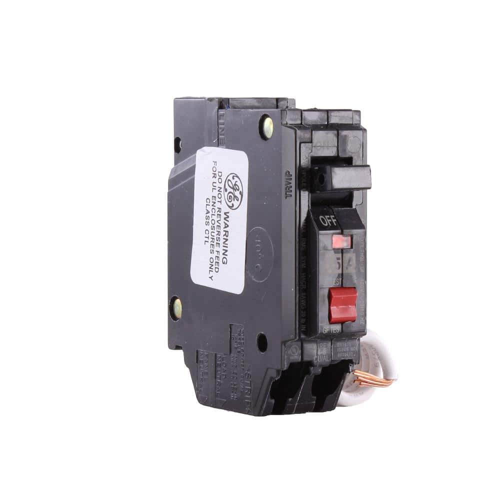 GE Q-Line THQL 15-Amp Single-Pole GFCI Circuit Breaker with Self-Test (THQL1115GFTP)