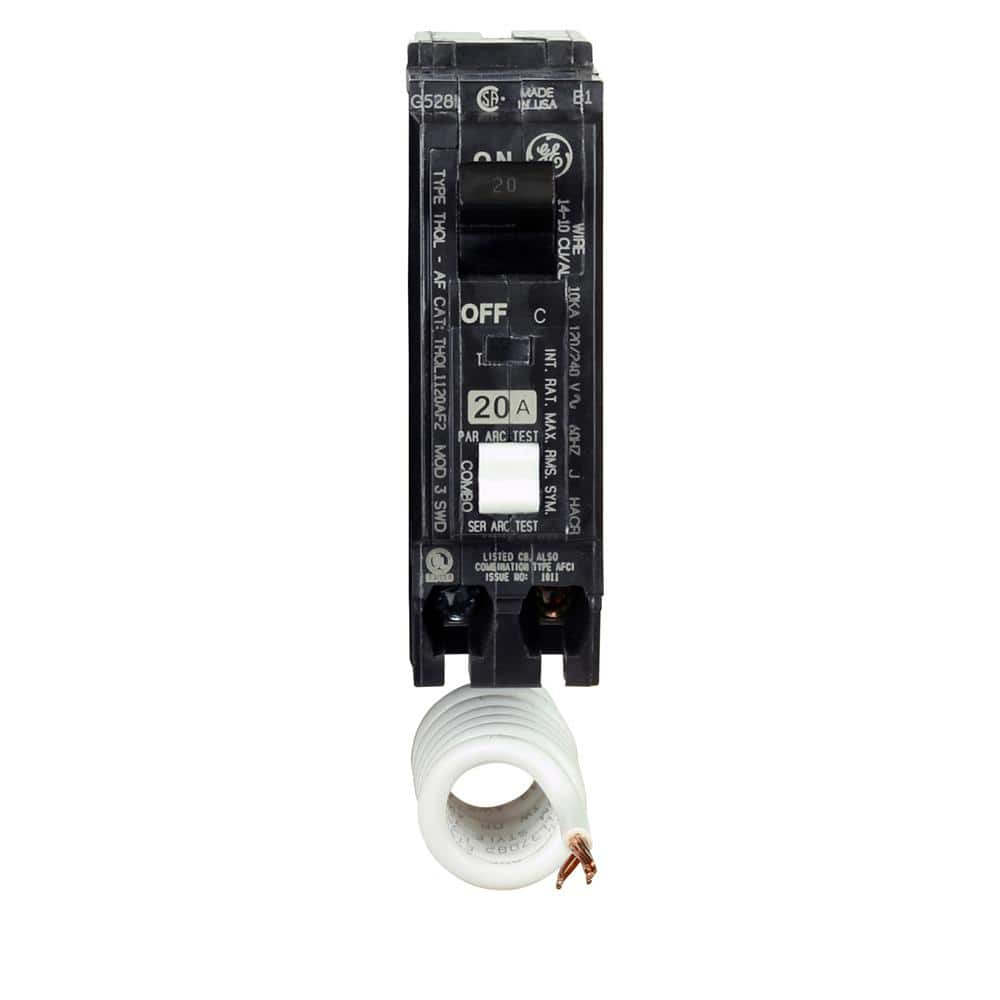 GE Q-Line 20 Amp 1 in. Single Pole Arc Fault Combination Circuit Breaker
