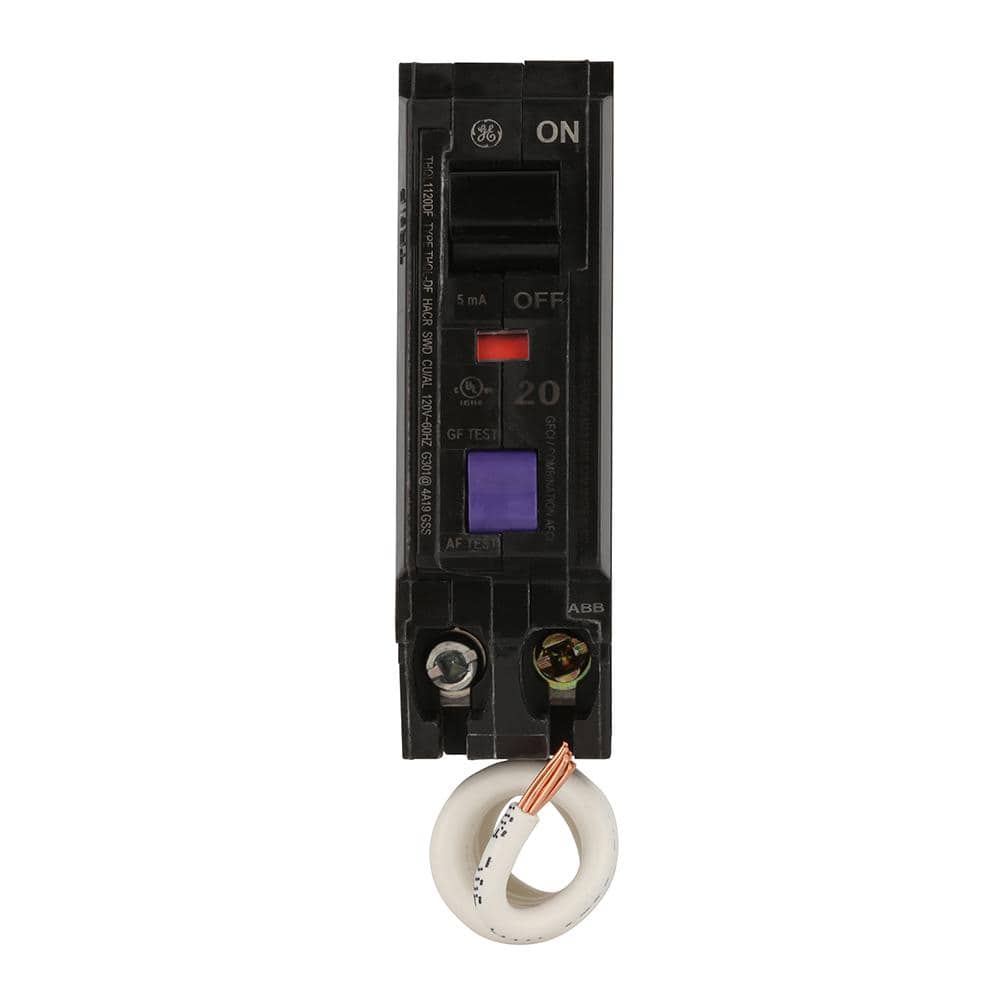 GE Q-Line 20 Amp Single-Pole Dual Function Arc Fault/GFCI Breaker