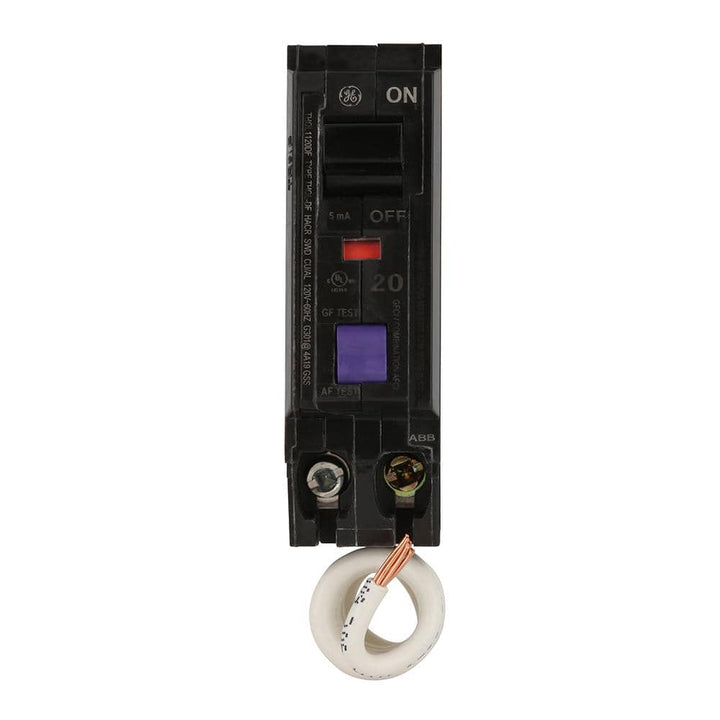 GE Q-Line 20 Amp Single-Pole Dual Function Arc Fault/GFCI Breaker