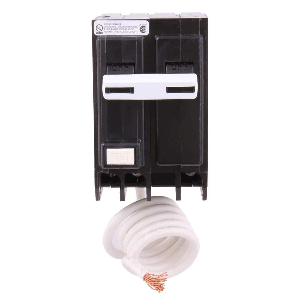 GE 30 Amp Double Pole Ground Fault Breaker with Self-Test