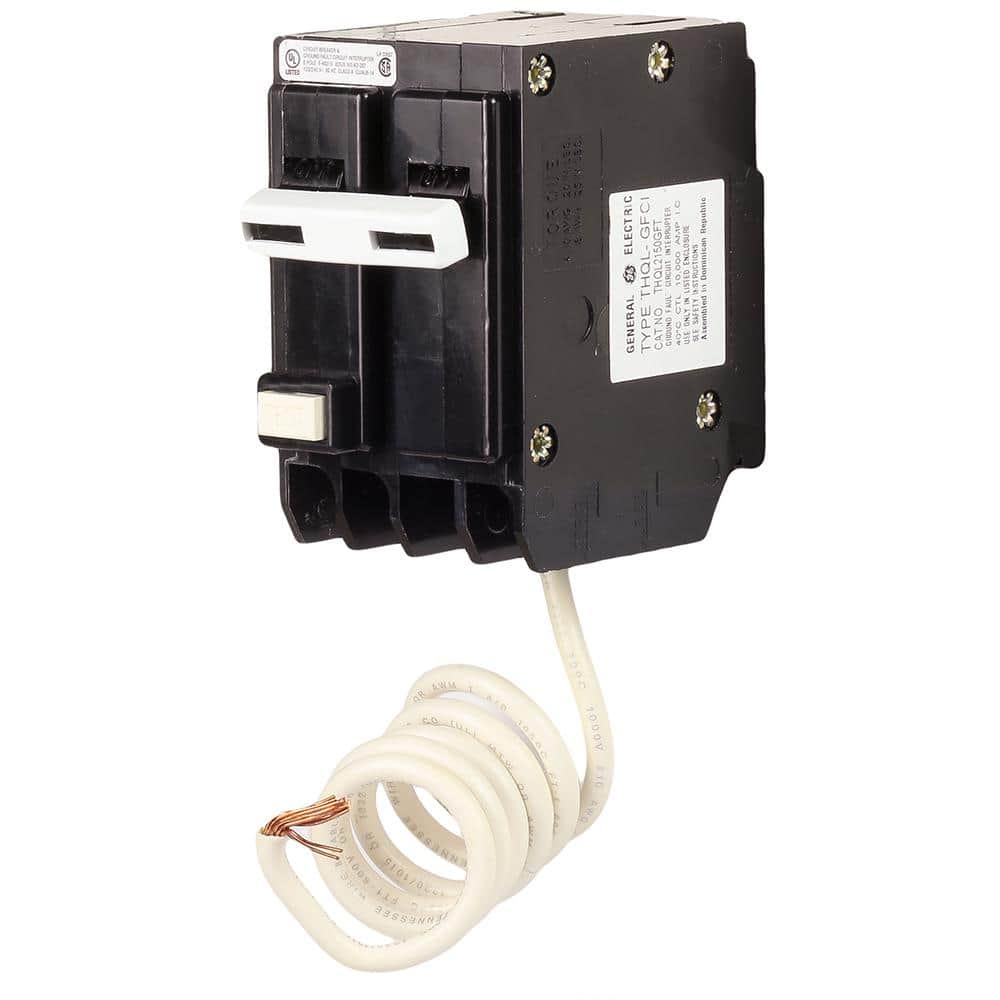 GE 40 Amp Double Pole Ground Fault Breaker with Self-Test