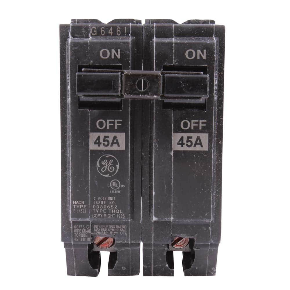 GE 45 Amp 2 in. Double-Pole Circuit Breaker