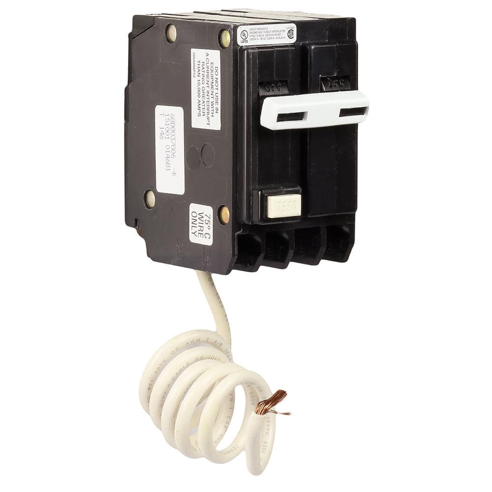GE 60 Amp Double Pole Ground Fault Breaker with Self-Test
