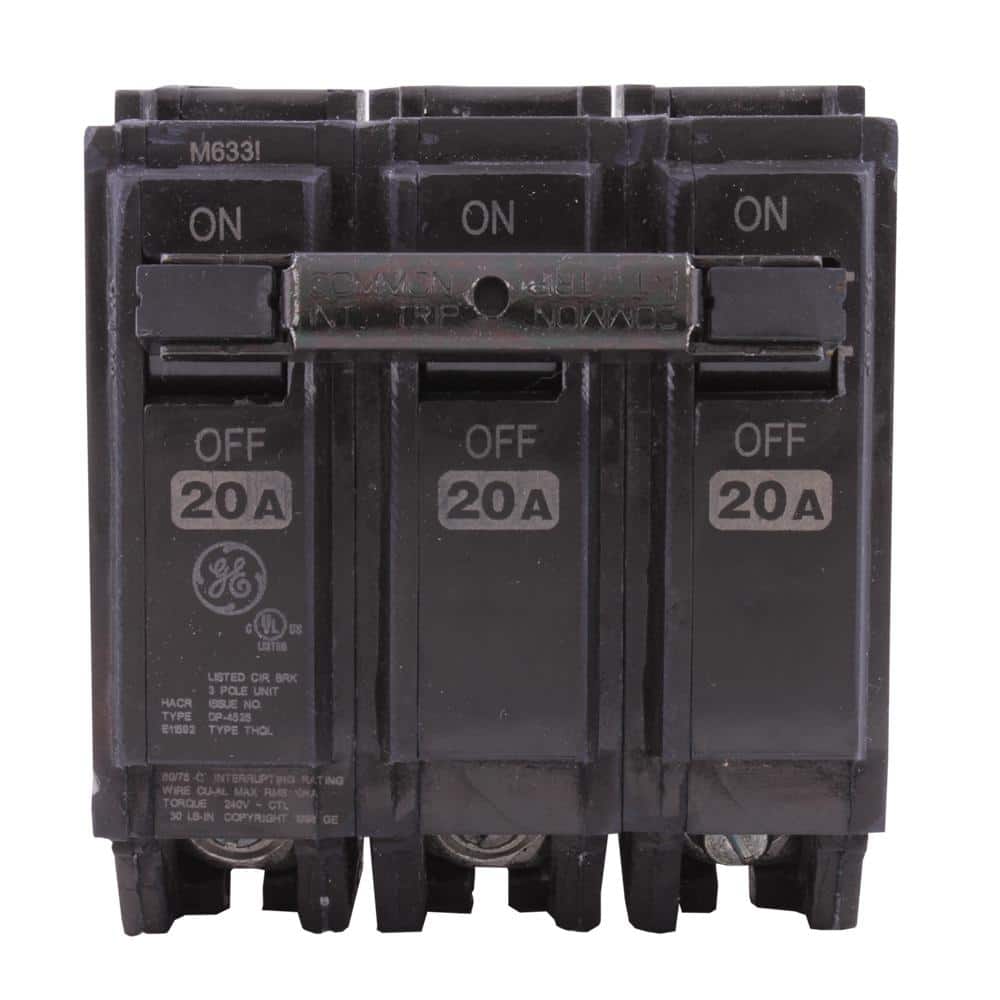 GE Q-Line 20 Amp 3 in. Triple-Pole Circuit Breaker