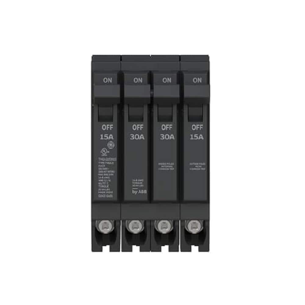 GE Q-Line 2-15 Amp Single-Pole 1-30 Amp Double-Pole Quad 120/240-Volts Circuit Breaker