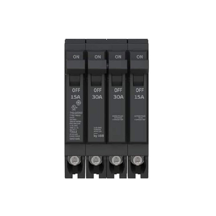 GE Q-Line 2-15 Amp Single-Pole 1-30 Amp Double-Pole Quad 120/240-Volts Circuit Breaker