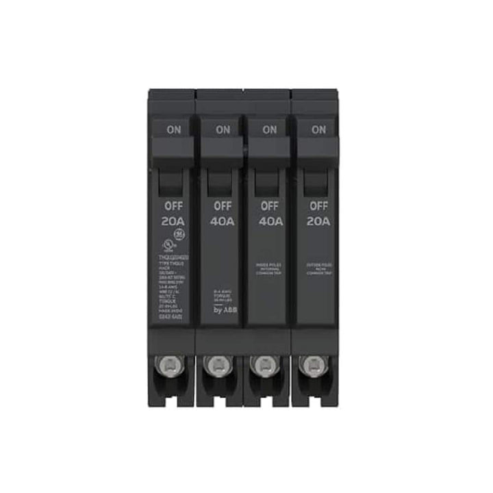 GE Q-Line 2-20 Amp Single-Pole 1-40 Amp Double-Pole Quad 120/240-Volts Circuit Breaker