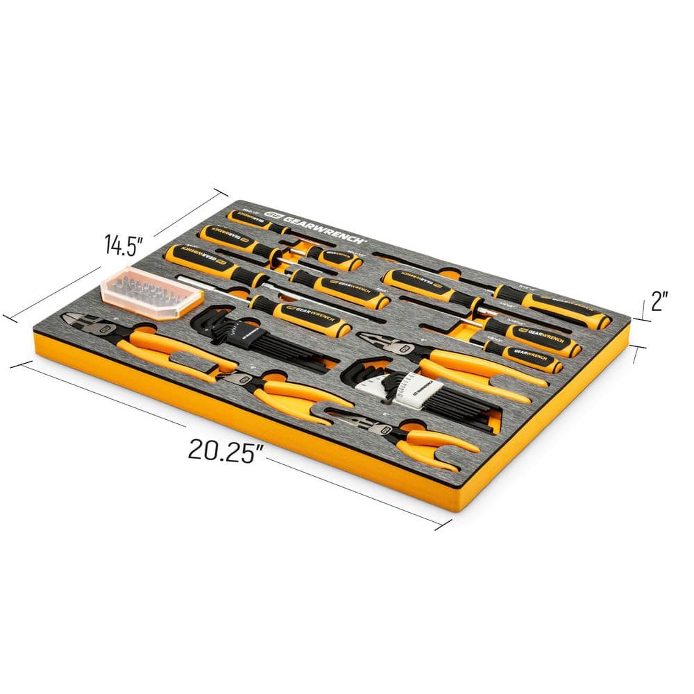 GEARWRENCH 120 XP 1/4 in., 3/8 in., 1/2 in. Plier and Mechanics Tool Set in EVA Foam Trays (192-Piece)