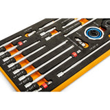 GEARWRENCH 1/4 in. 90T Ratchet and Drive Tool Set with EVA Foam Tray (18-Piece)