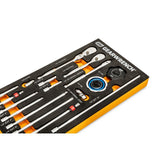 GEARWRENCH 1/4 in. 90T Ratchet and Drive Tool Set with EVA Foam Tray (18-Piece)