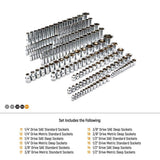 GEARWRENCH 1/4 in., 3/8 in. and 1/2 in. Drive 6-Point SAE/Metric Master Socket Set (163-Piece)