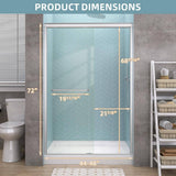 Getpro 44 in.-48 in. W x 72 in. H Double Sliding Framed Alcove Shower Door in Brushed Nickel with 1/4 in. (6 mm) Clear Glass