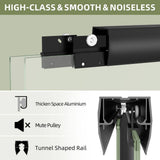 Getpro 56 in.-60 in. W x 72 in. H Double Sliding Framed Shower Door in Matte Black with 1/4 in. (6 mm) Clear Glass