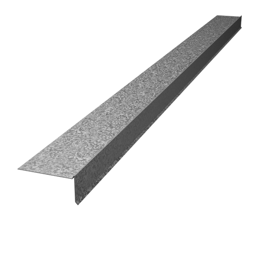 Able Sheet Metal 2 in. x 1/2 in. x 2 in. Galvanized Gravel Stop Flashing, 10 ft.