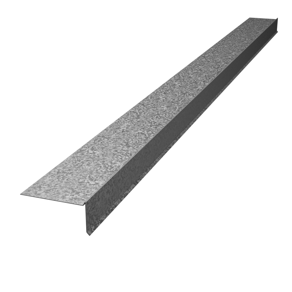 Able Sheet Metal 2 in. x 1/2 in. x 2 in. Galvanized Gravel Stop Flashing, 10 ft.