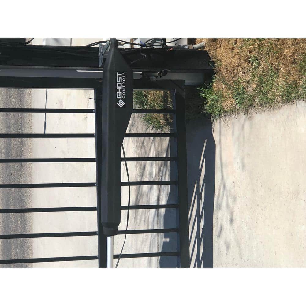 GHOST CONTROLS D Series Single Smart Ready Automatic Gate Opener Kit with Tube Gate Brackets