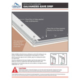 Galvanized Nosing Drip (Drip Edge Flashing) 26-Gauge 2 in. x 2 in. Mill Finish