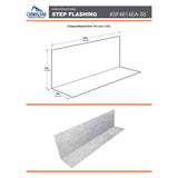 Galvanized Pre-Bent Step Flashing, 26-Gauge, 4 in. x 6 in. x 14 in., Mill Finish (Bundle)