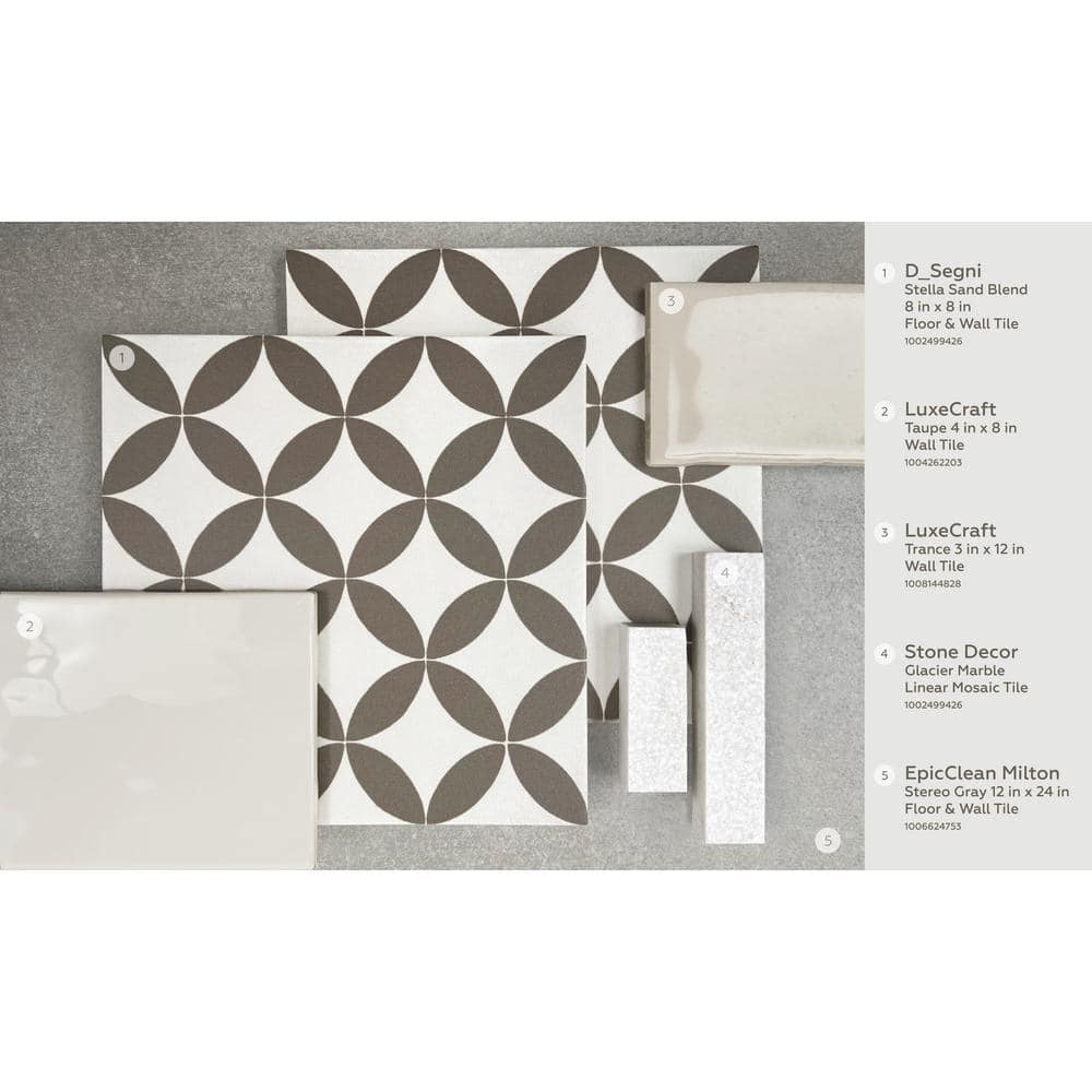 Daltile Stone Decor Glacier 12 in. x 14 in. x 10 mm Marble Linear Mosaic Floor and Wall Tile (1 sq. ft. per piece)