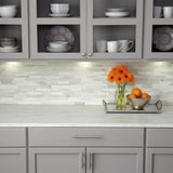 Daltile Stone Decor Glacier 12 in. x 14 in. x 10 mm Marble Linear Mosaic Floor and Wall Tile (1 sq. ft./ piece)
