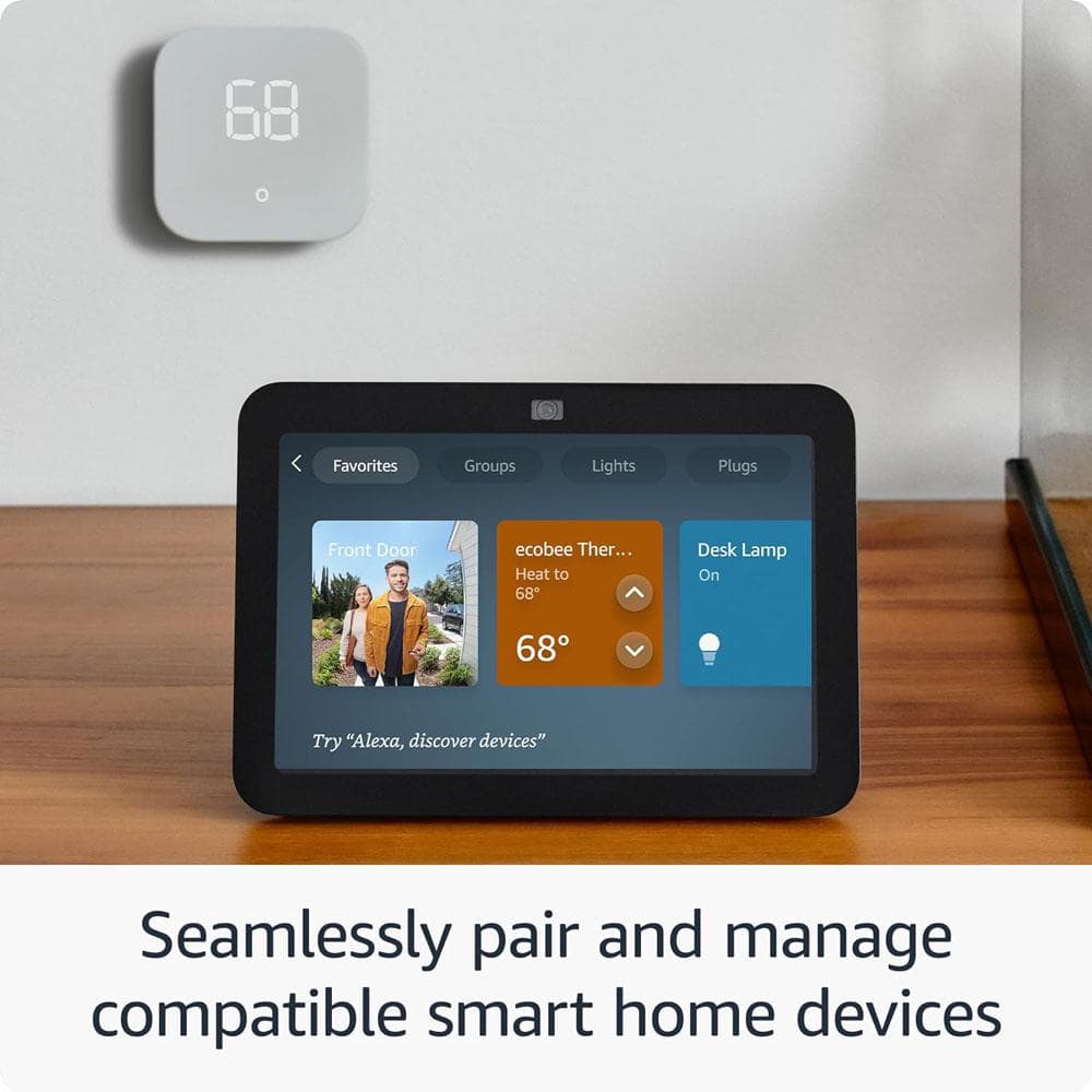Amazon Echo Show 8 (3rd Gen, 2023 release) 8 in. HD Smart Display with Spatial Audio, Smart Home Hub, and Alexa (Glacier White)
