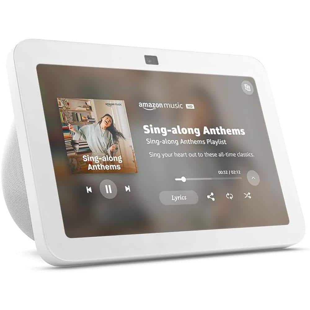 Amazon Echo Show 8 (3rd Gen, 2023 release) 8 in. HD Smart Display with Spatial Audio, Smart Home Hub, and Alexa (Glacier White)