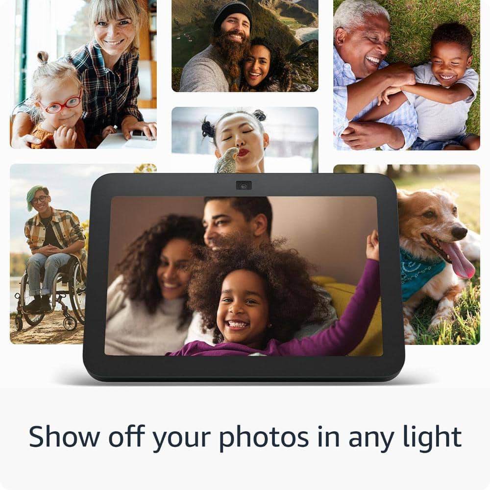 Amazon Echo Show 8 (3rd Gen, 2023 release) 8 in. HD Smart Display with Spatial Audio, Smart Home Hub, and Alexa (Glacier White)