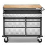 Gladiator 41 in. W x 39 in. D 9-Drawer Mobile Tool Workbench with Solid Wood Top