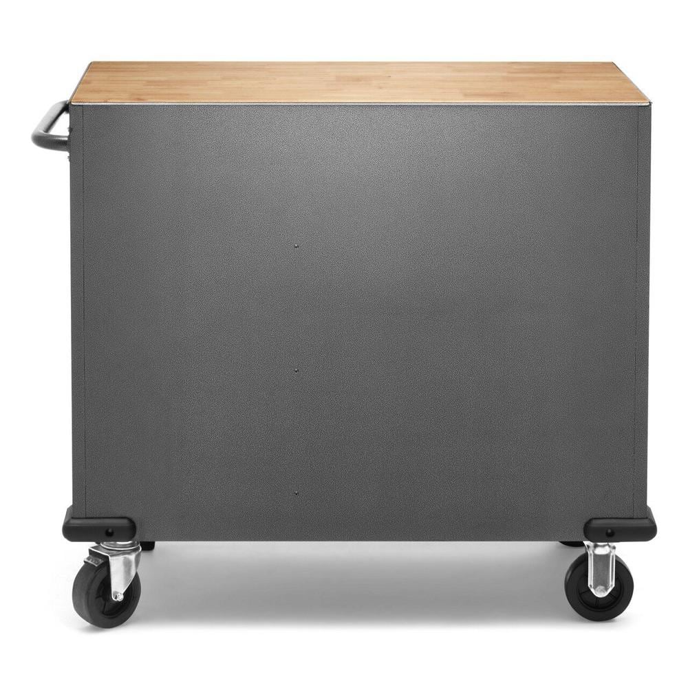 Gladiator 41 in. W x 39 in. D 9-Drawer Mobile Tool Workbench with Solid Wood Top