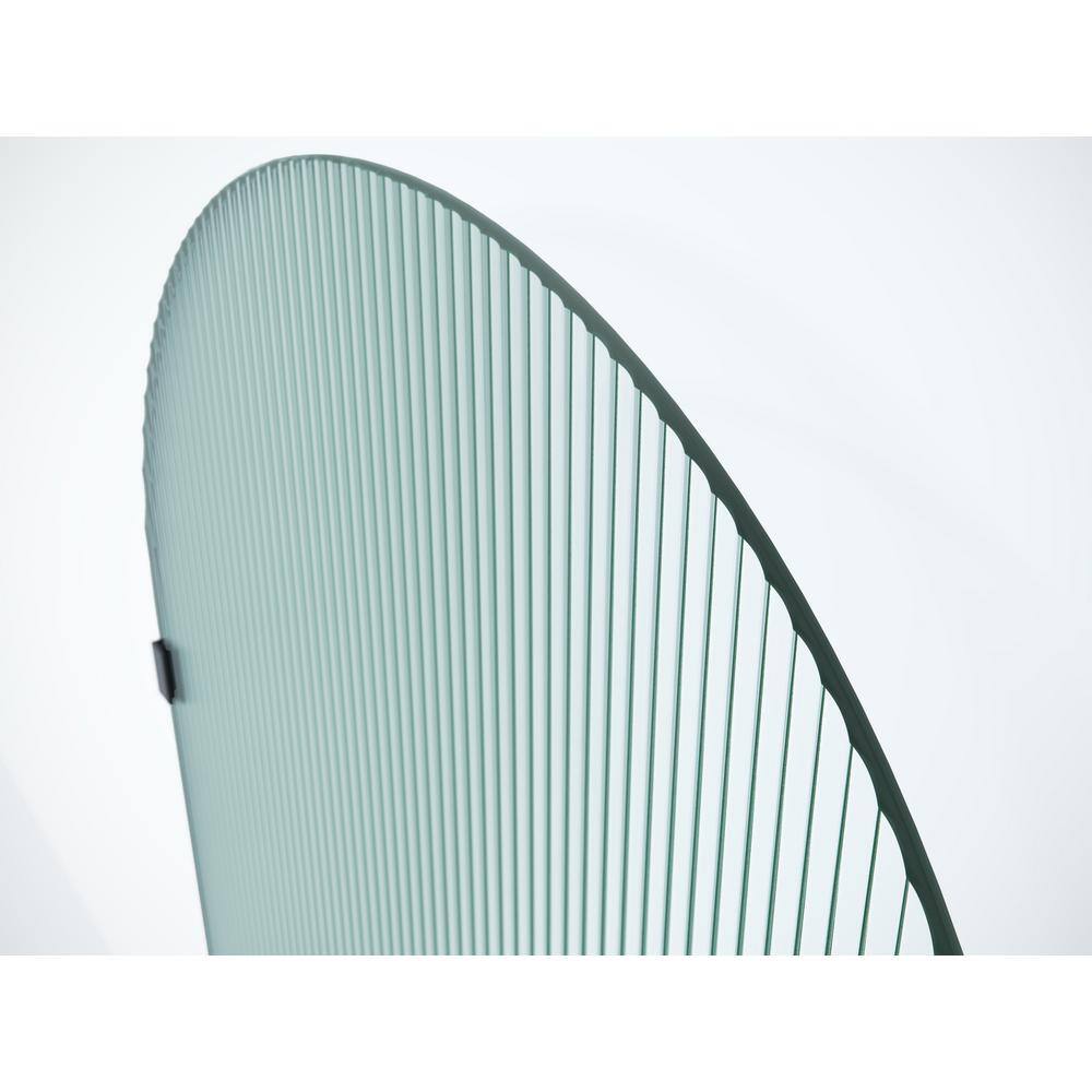 Glass Warehouse Maven 34 in. W x 86.75 in. H x. 375 in. D Frameless Shower Door-Arched Fluted Single Fixed Panel