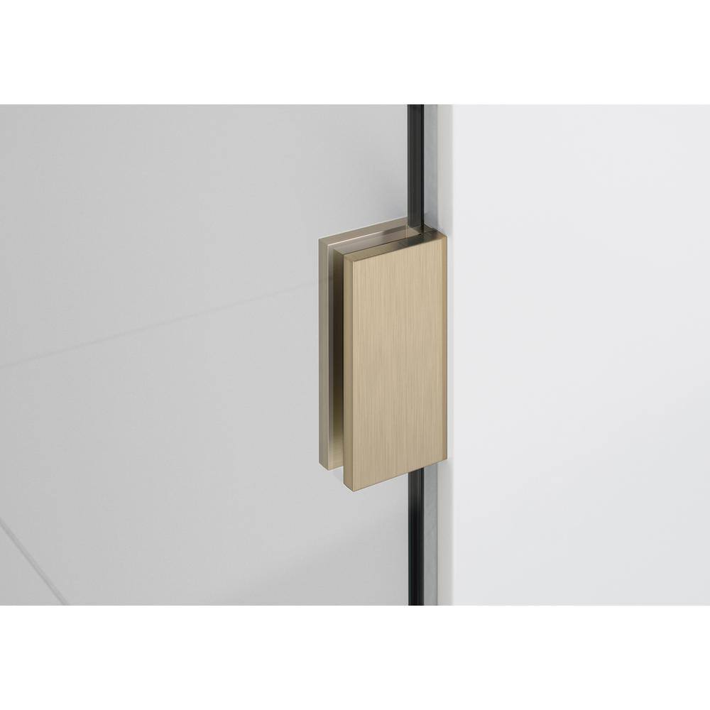 Glass Warehouse 34 in. x 86.75 in. Frameless Shower Door-Arched Single Fixed Panel