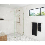 Glass Warehouse 34 in. x 86.75 in. Frameless Shower Door-Arched Single Fixed Panel