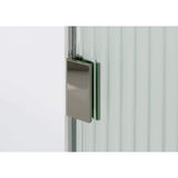 Glass Warehouse 40 in. x 78 in. Frameless Shower Door Single Fixed Panel Fluted Frosted Radius Left Hand