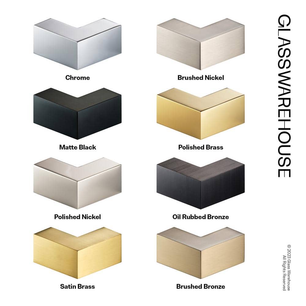 Glass Warehouse 40 in. x 78 in. Frameless Shower Door Single Fixed Panel Fluted Frosted Radius Left Hand