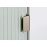 Glass Warehouse 40 in. x 78 in. Frameless Shower Door Single Fixed Panel Fluted Frosted Radius Right Hand