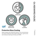 Glass Warehouse 40 in. x 78 in. Frameless Shower Door Single Fixed Panel Fluted Frosted Radius Right Hand