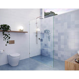Glass Warehouse Vela 60 in. W x 78 in. H Frameless Fixed Single Panel Shower Door in Brushed Bronze without Handle