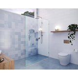 Glass Warehouse Vela 60 in. W x 78 in. H Frameless Fixed Single Panel Shower Door in Brushed Bronze without Handle