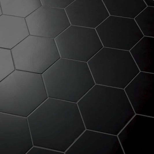MSI Glassel Nero Hexagon 9 in. x 10 in. Matte Porcelain Stone-Look Floor and Wall Tile (6.89 sq. ft./Case)