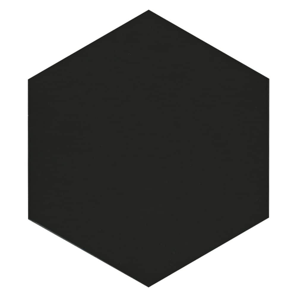 MSI Glassel Nero Hexagon 9 in. x 10 in. Matte Porcelain Stone-Look Floor and Wall Tile (6.89 sq. ft./Case)